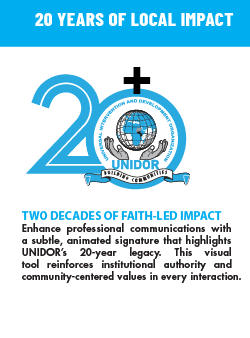 UNIDOR 20 Years of Local Impact — Two Decades of Faith-Led Impact